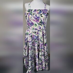 Maggy London Julia Berolzheimer Floral Print Women's Dress With Pockets No Tag